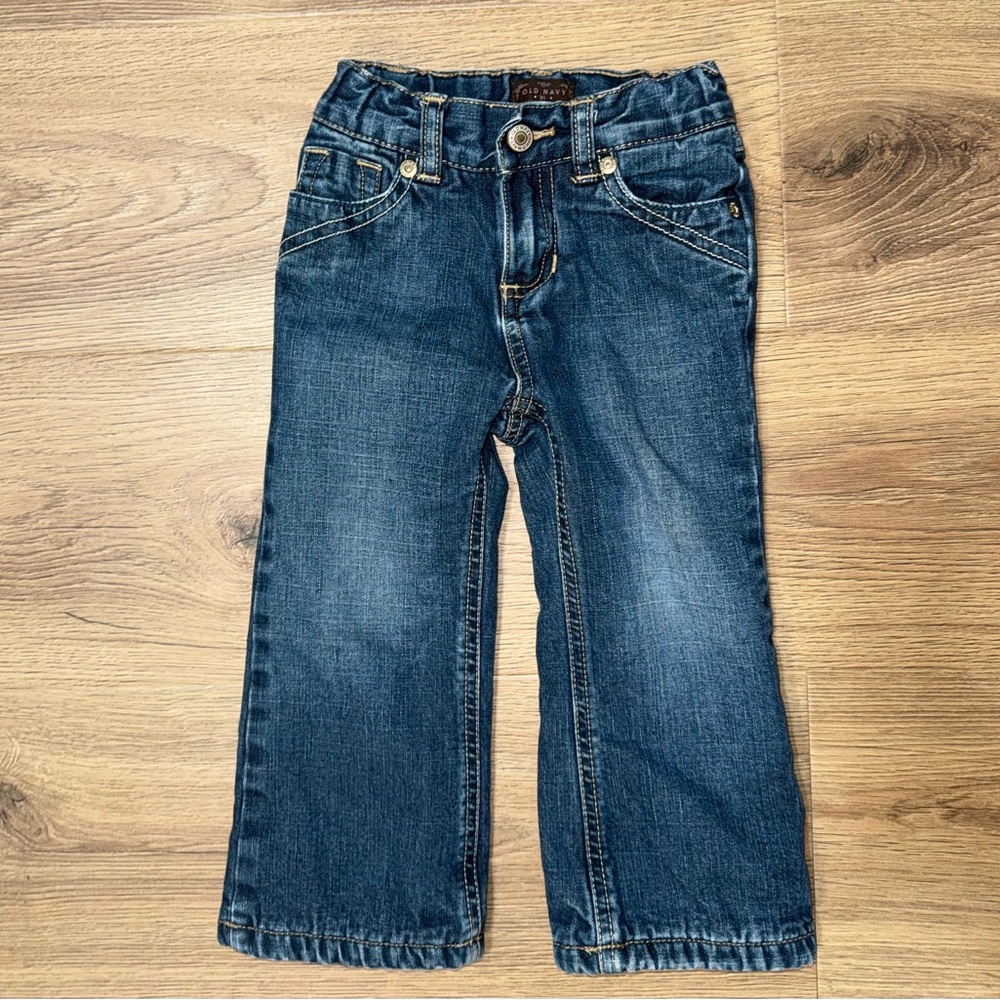 VTG Vintage 2000s Y2K Toddler Girls Old Navy Fleece Lined Jeans‎ Size 2T
